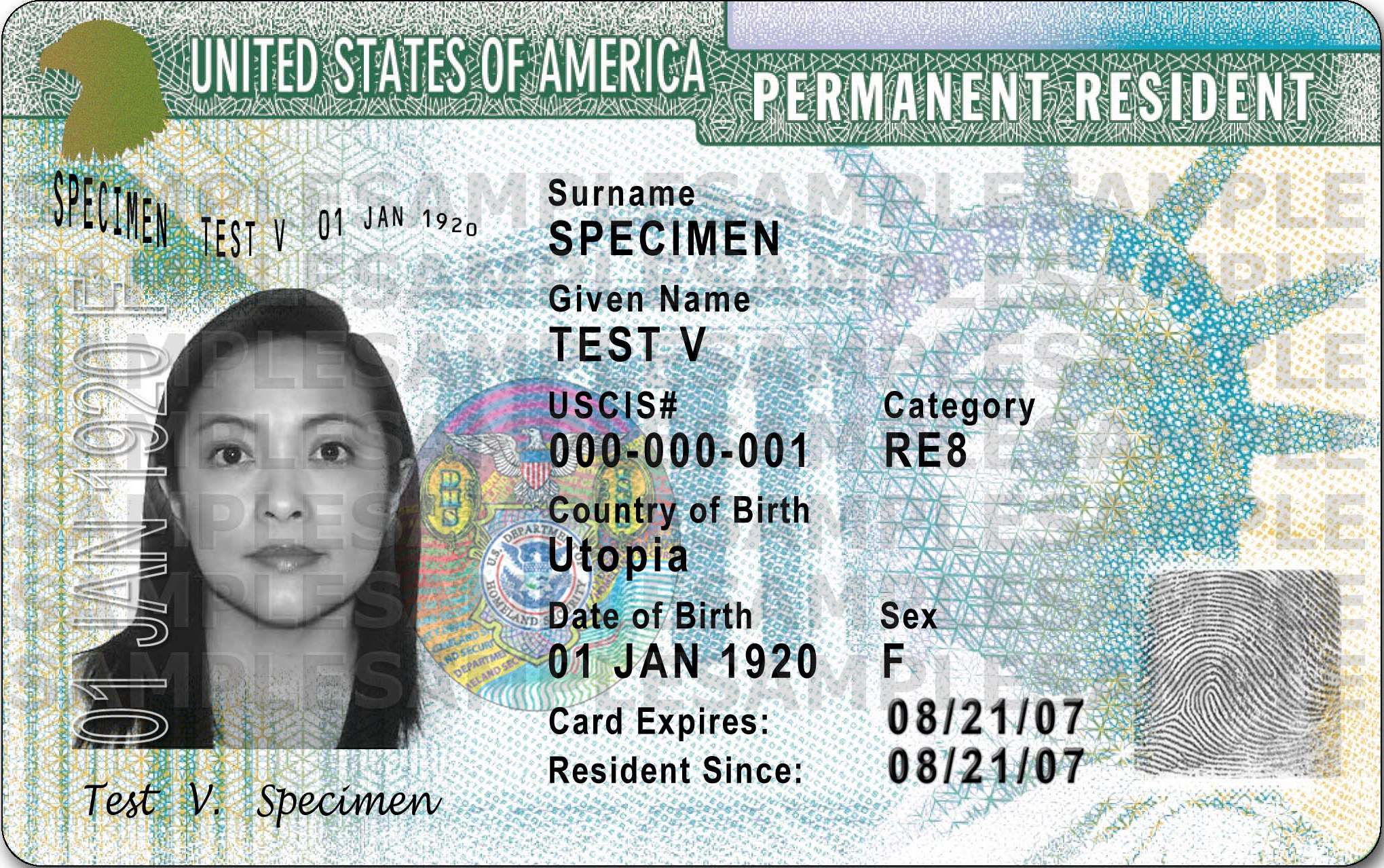 Permanent Resident Card Image